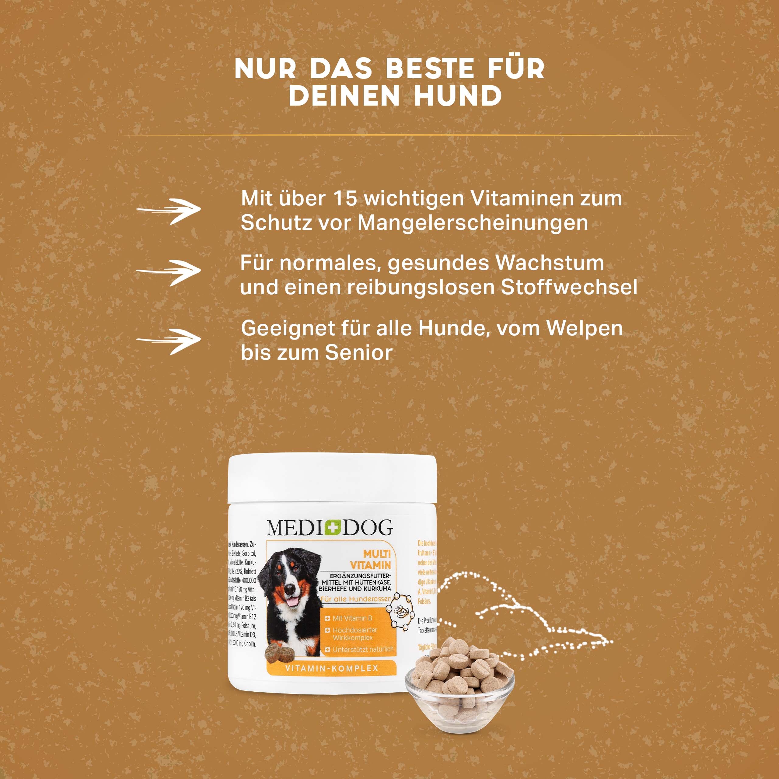 MediDog Ergänzungsfutter & Aufzucht MediDog Multivitamin Tabletten