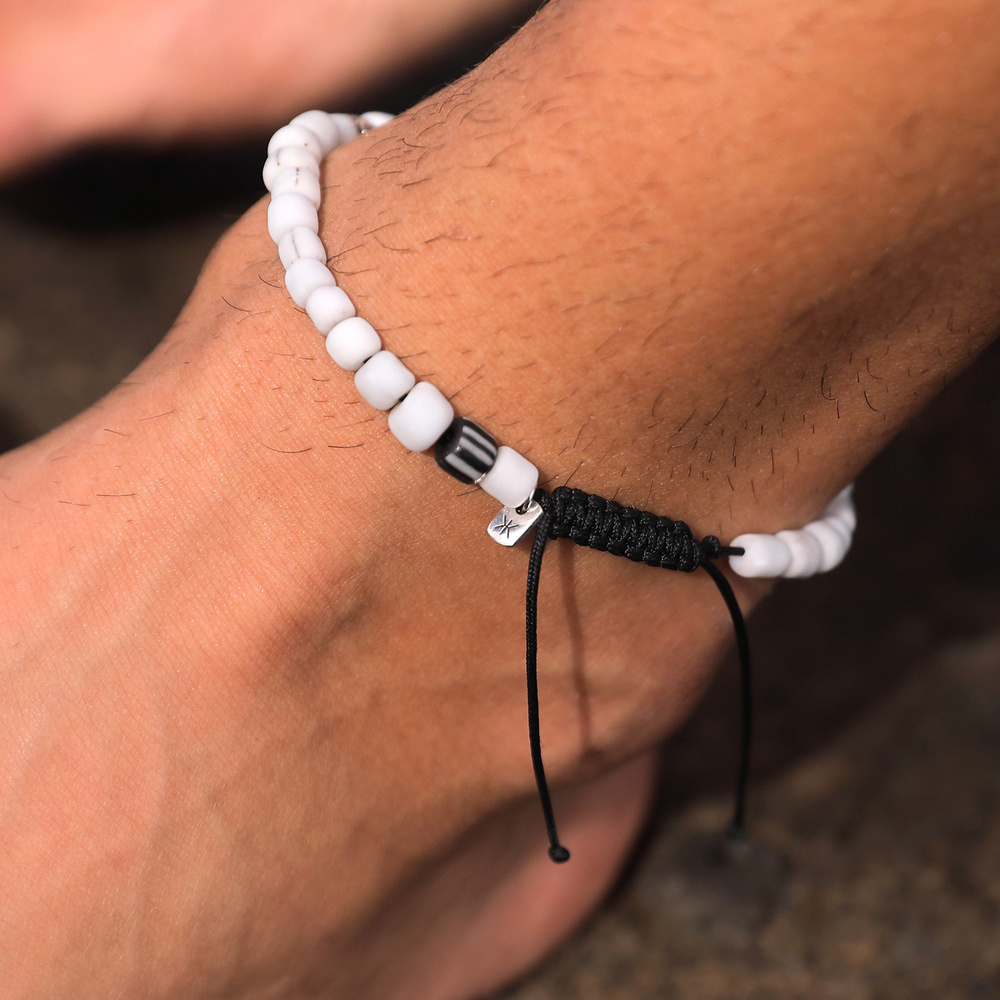 KUZZOI KUZZOI Bracelet de Cheville Hommes bracelet de cheville tendance avec perles de v Bijoux
