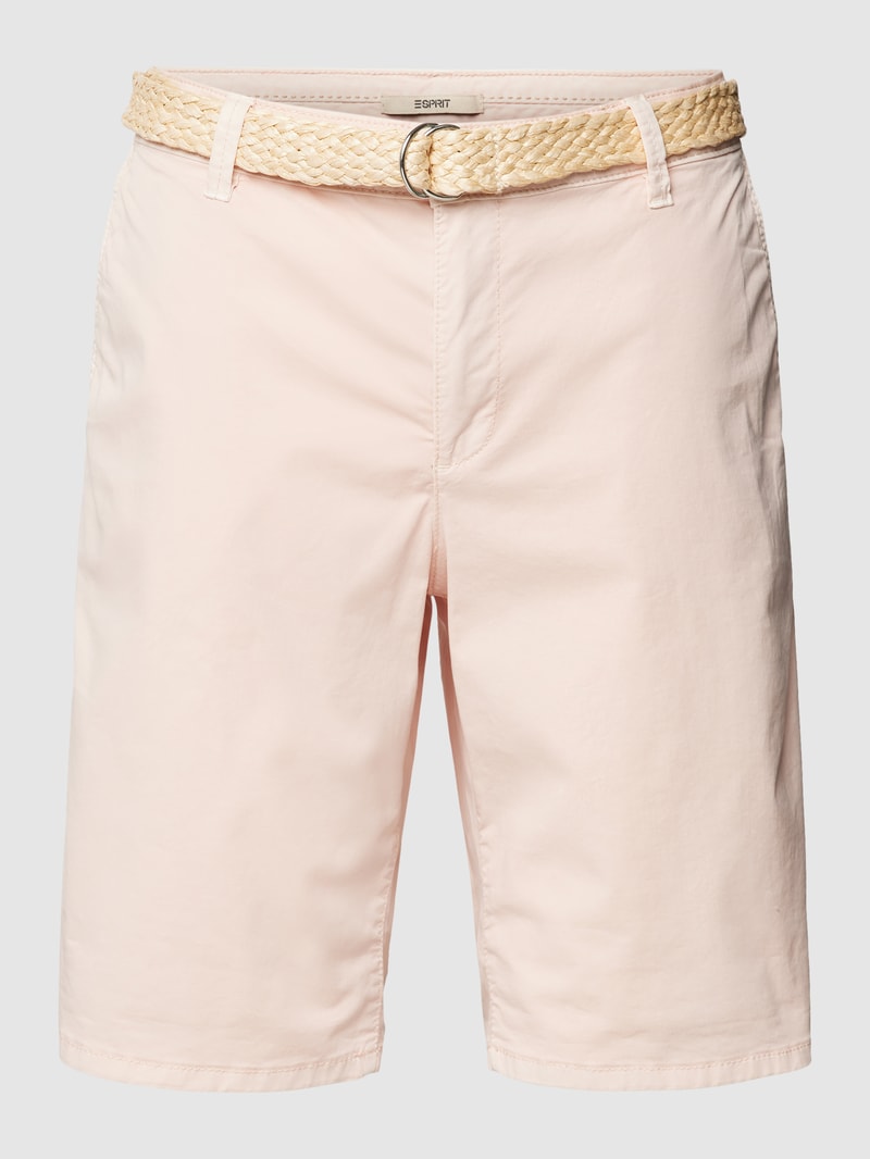 Shorts mit Gürtel in rosa