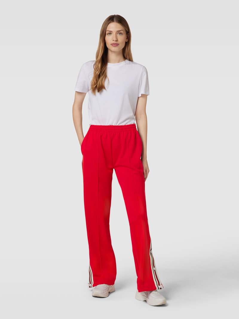 Sweatpants mit seitlichen Druckknöpfen Modell 'LUISE' in rot