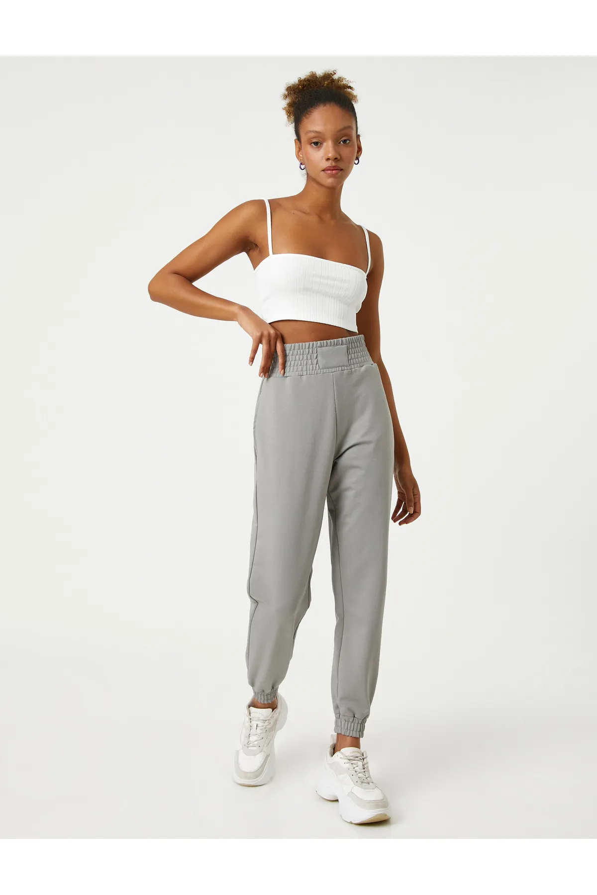 Koton  Jogger-Jogginghose mit extra hohem Bund und Taschendetail