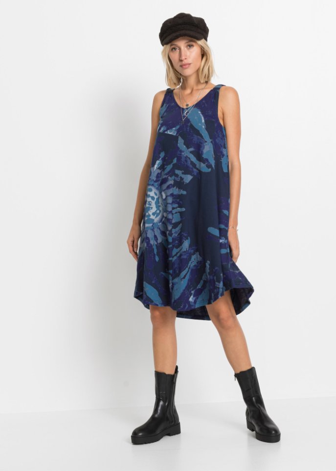 Jerseykleid mit Batikmuster