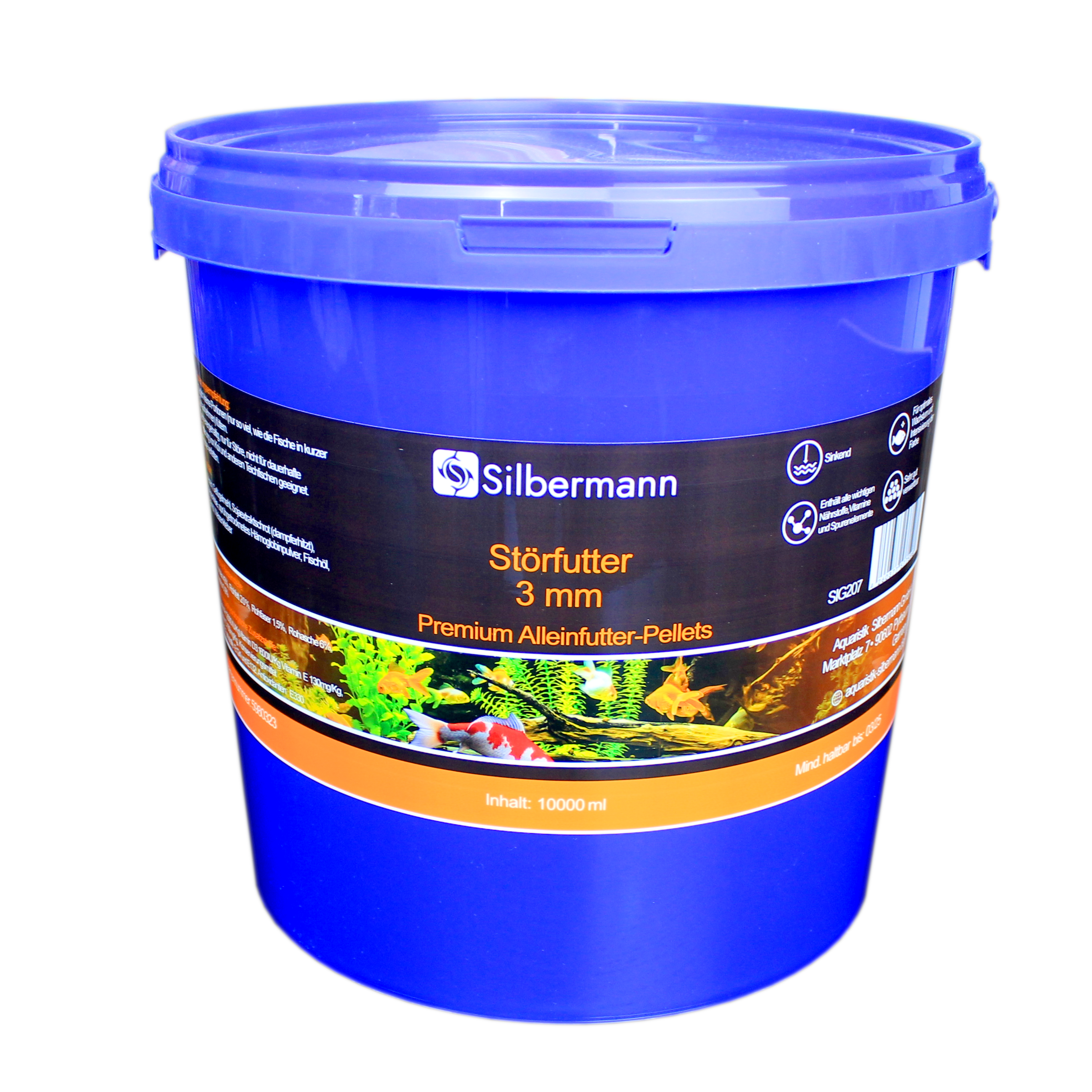 Silbermann Hauptfutter Silbermann Störfutter 3 mm 10 kg