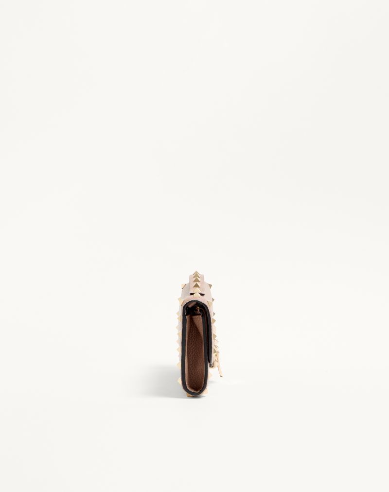 Rockstud Chain Wallet in granaatkleurig kalfsleer