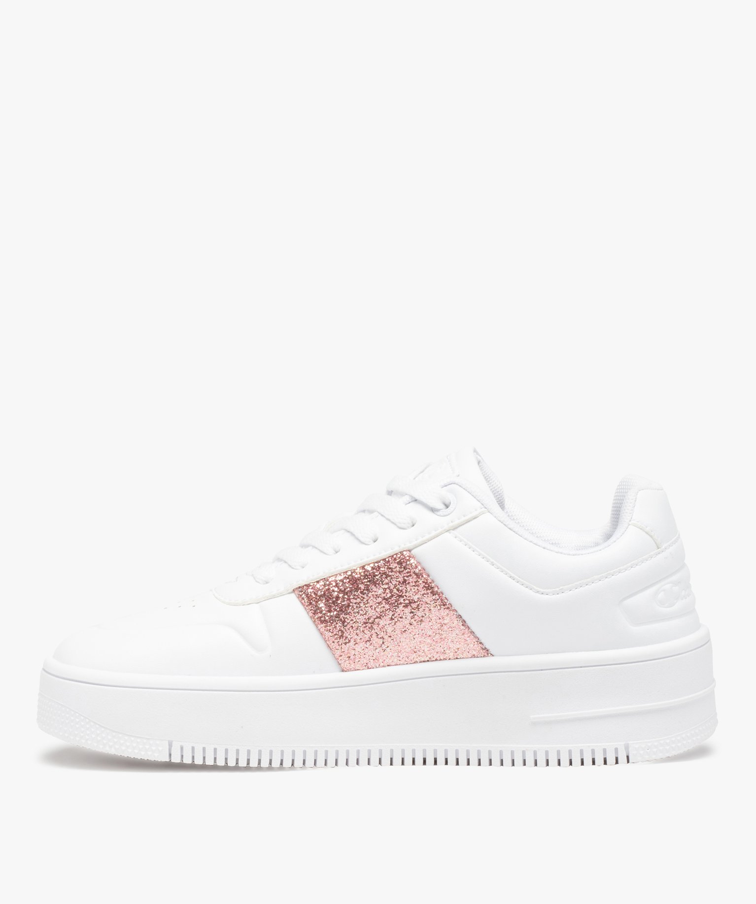 Baskets femme à paillettes - Champion Rebound blanc | GEMO