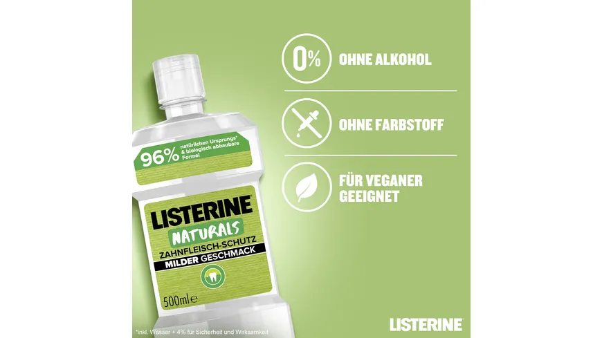 Listerine Mundspülung Naturals Zahnfleischschutz 500 ml