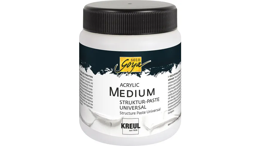 KREUL SOLO GOYA Acrylic Medium Struktur-Paste Universal 250 ml