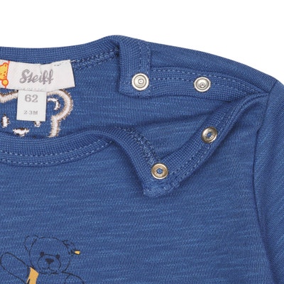 T-Shirt kurzarm, mittelblau für Jungs