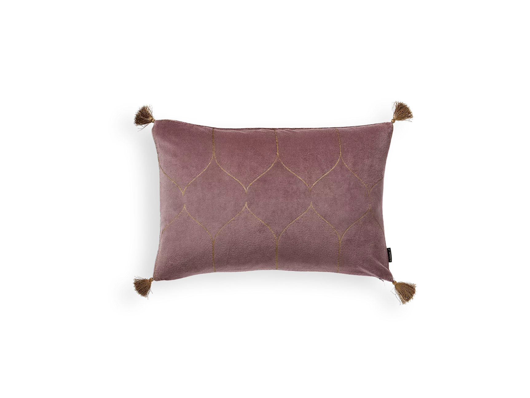 Housse de coussin en velours de coton Vellore 60x40cm Rose vintage