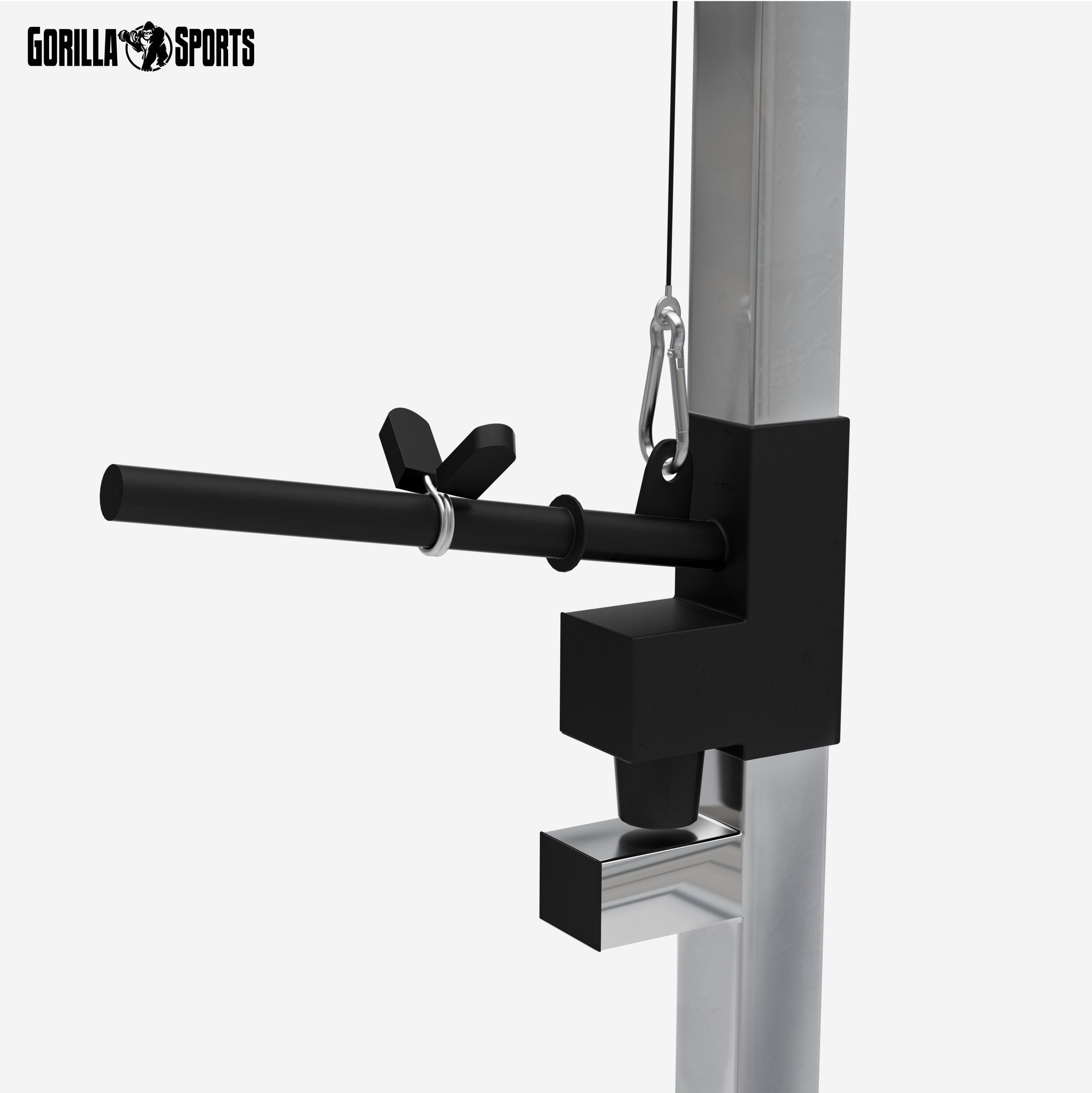 GORILLA SPORTS Hantelbank Kabelzug - für Kraftstation, 30mm - Seilzug, Latzugstange, Latzugturm, (1-tlg)