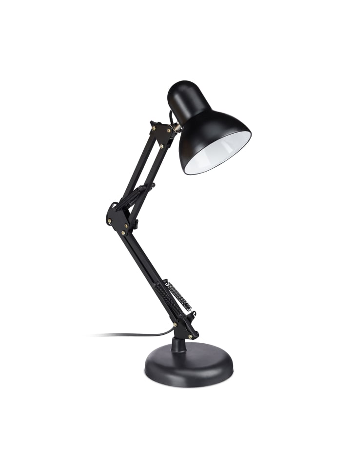 relaxdays Schreibtischlampe in Schwarz - (B)27 x (H)50 x (T)15 cm günstig kaufen onesize