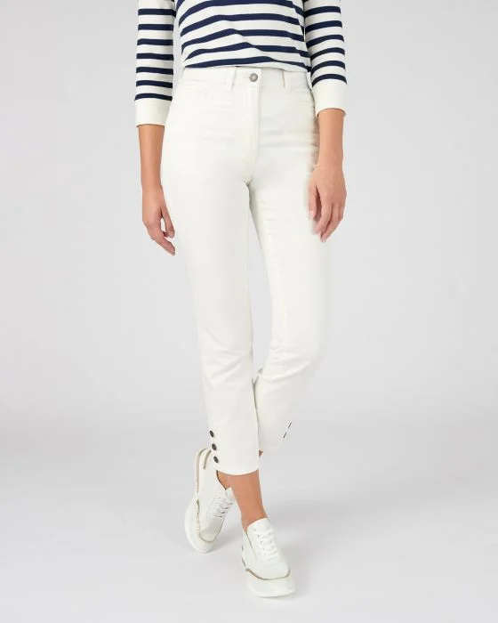 Pantalon 7/8ème boutons bas de jambes