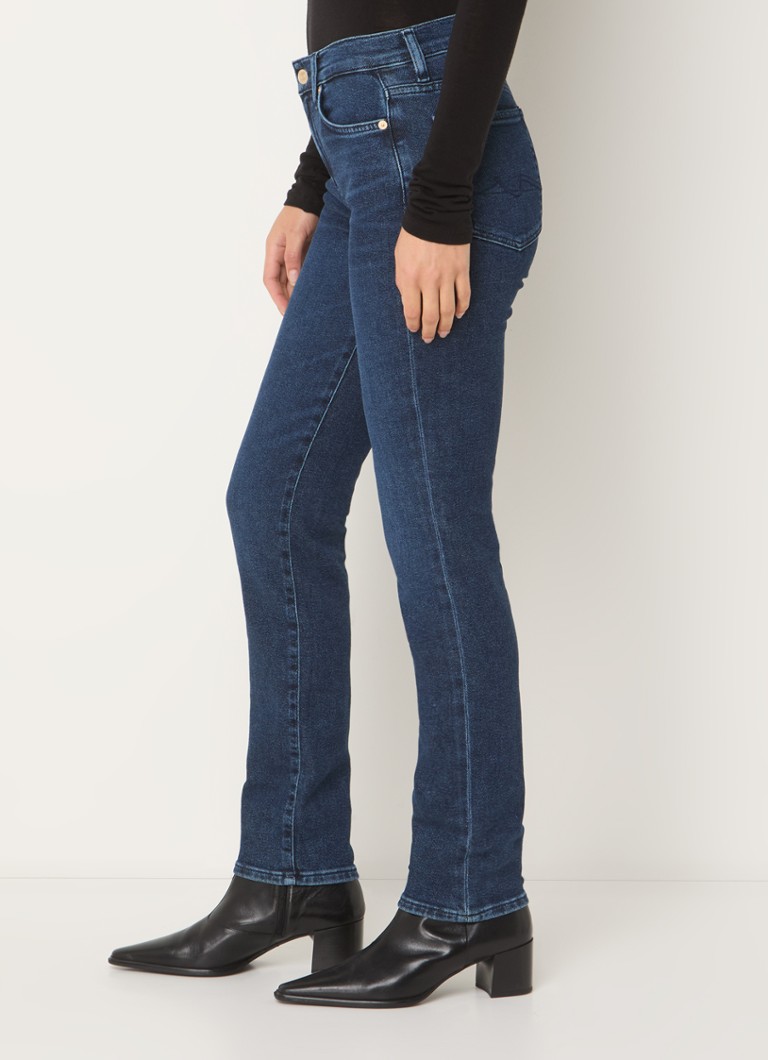 Blugi skinny cu talie medie Roxanne de la For All Mankind, nuanță închisă