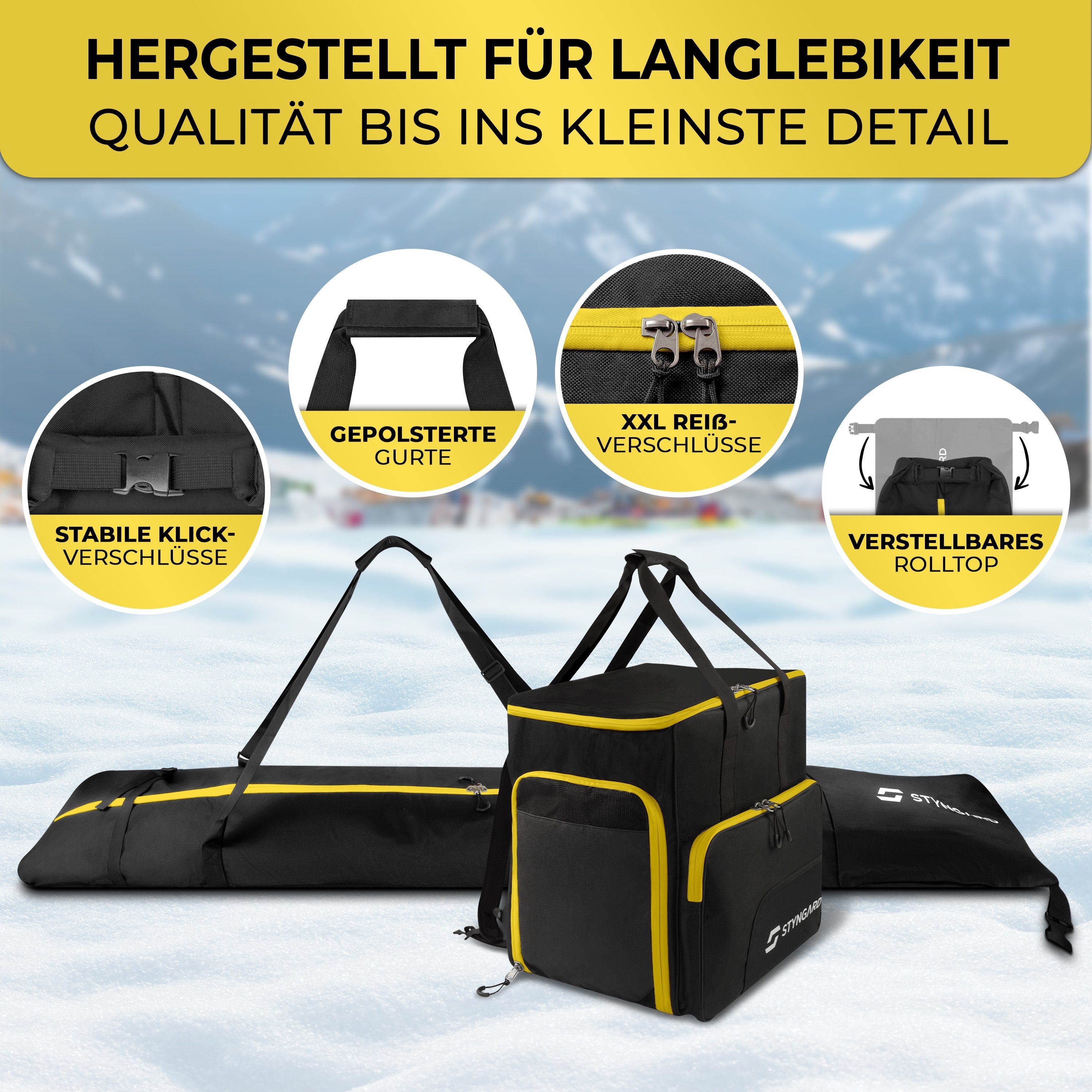 Styngard Skitasche CALGARY (Boardbag Snowboard), Snowboardtasche Set mit Stiefeltasche