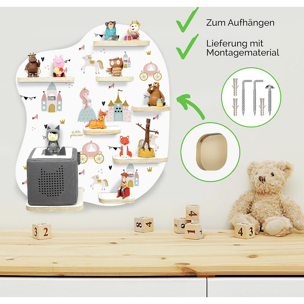 Regal für Musikbox Little Princess - geeignet für Toniebox