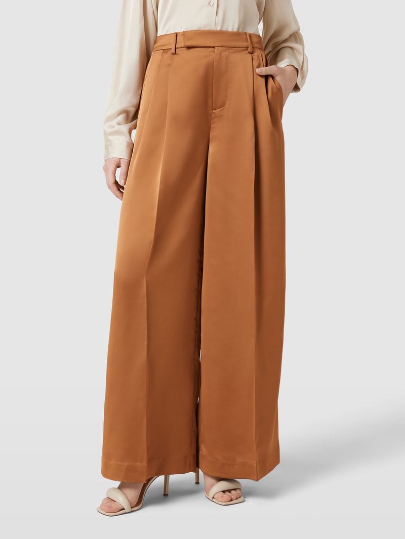 Bundfaltenhose mit Bügelfalten Modell 'NAHVA' in kupfer