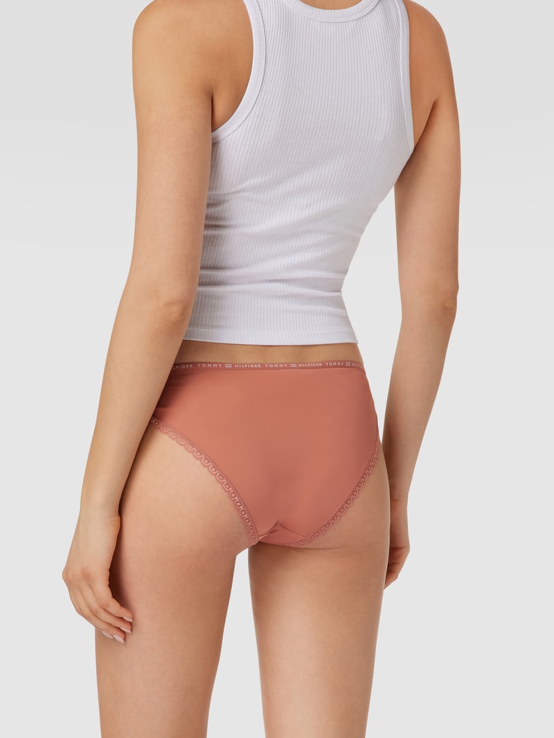 Slip mit Logo-Bund im 3er-Pack in rosé