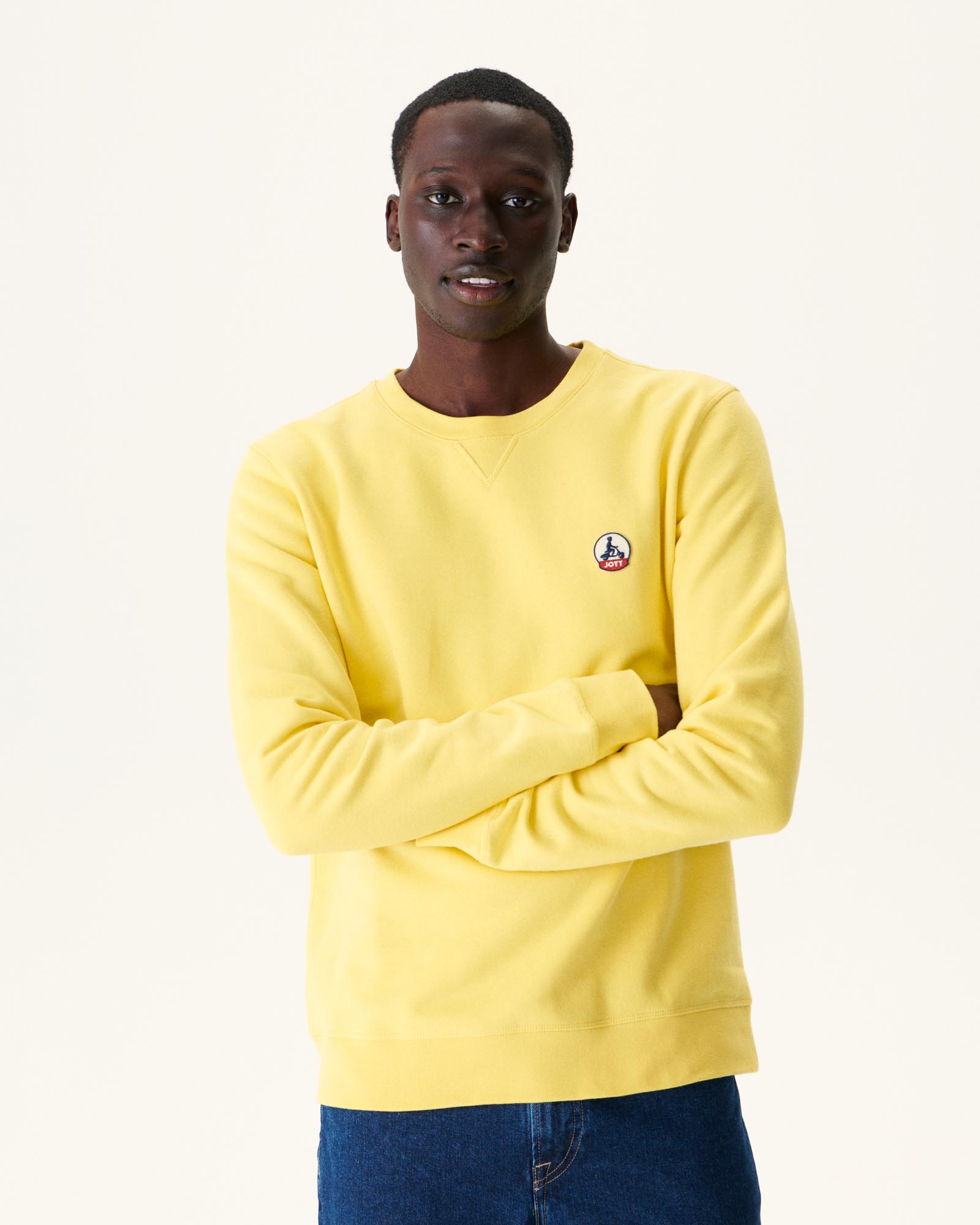 Sweat homme en coton biologique Jaune clair Braga