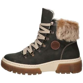 Rieker Schnür Boots in grün