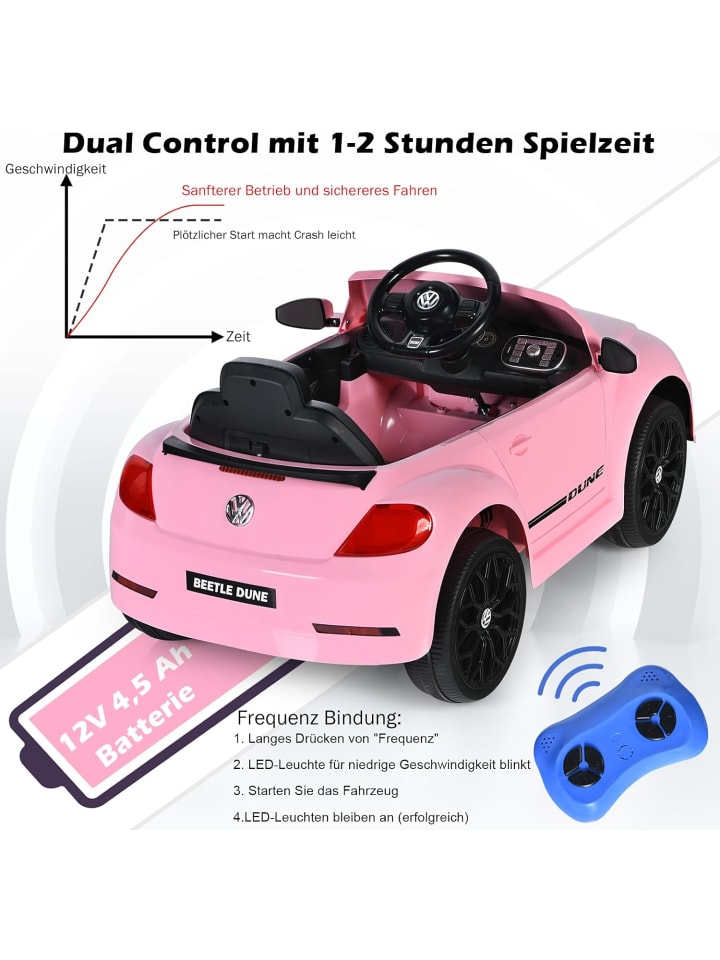 COSTWAY 12V VW Käfer Elektroauto in Rosa günstig kaufen onesize