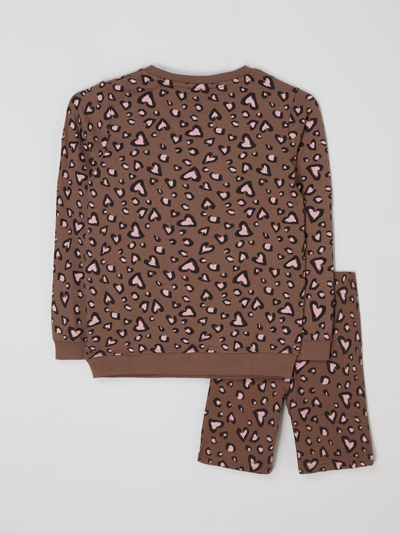 Sweatshirt mit Giraffen-Print in hellbraun
