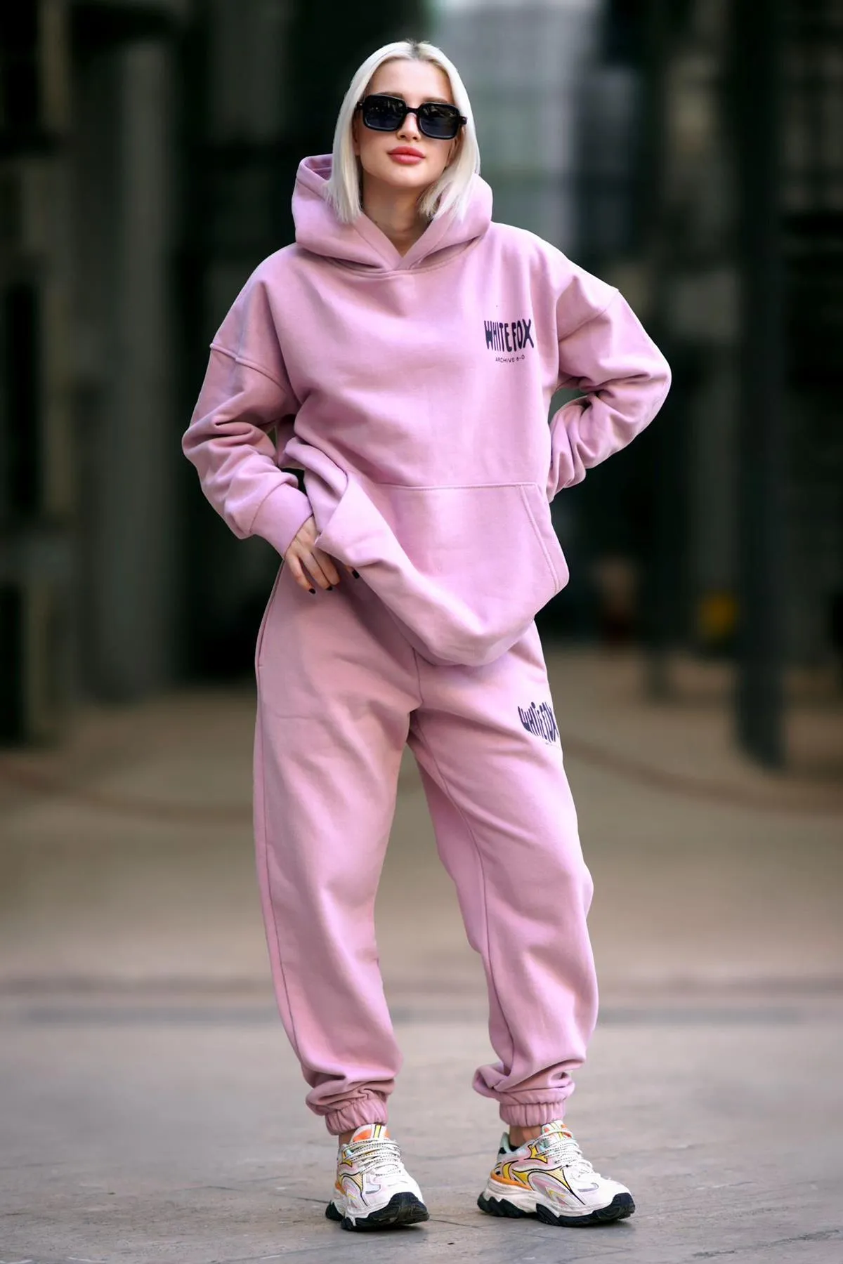 Madmext  Trainingsanzug-Set mit Kapuze „Dried Rose“ für Damen MG1917