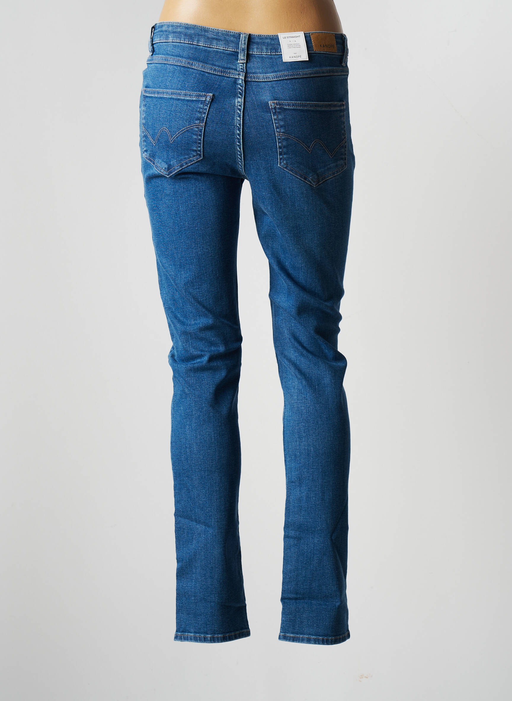 Kanope Jeans Coupe Slim Femme couleur bleu