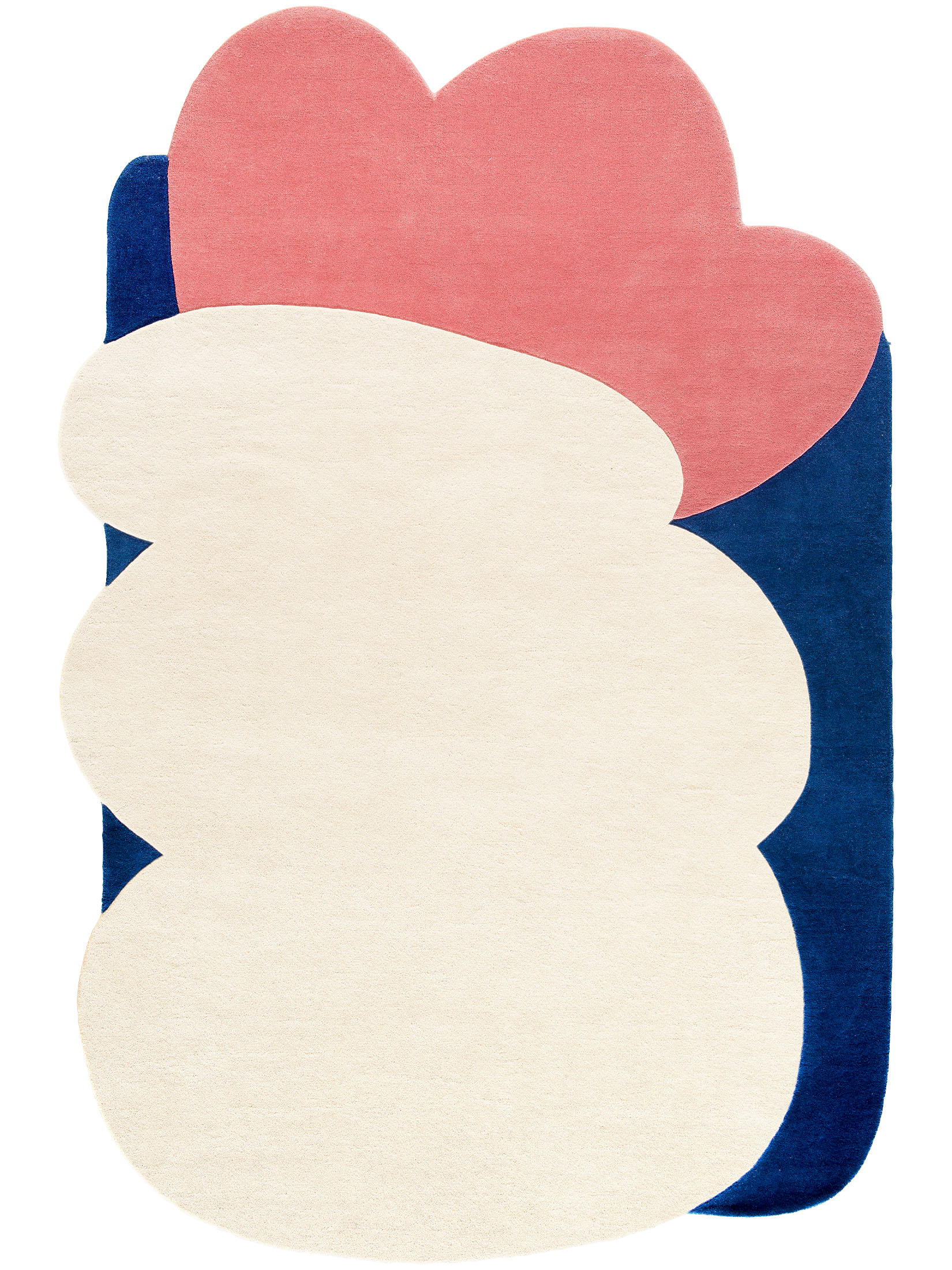 Aurora Woll-Teppich, Rosa/Blau