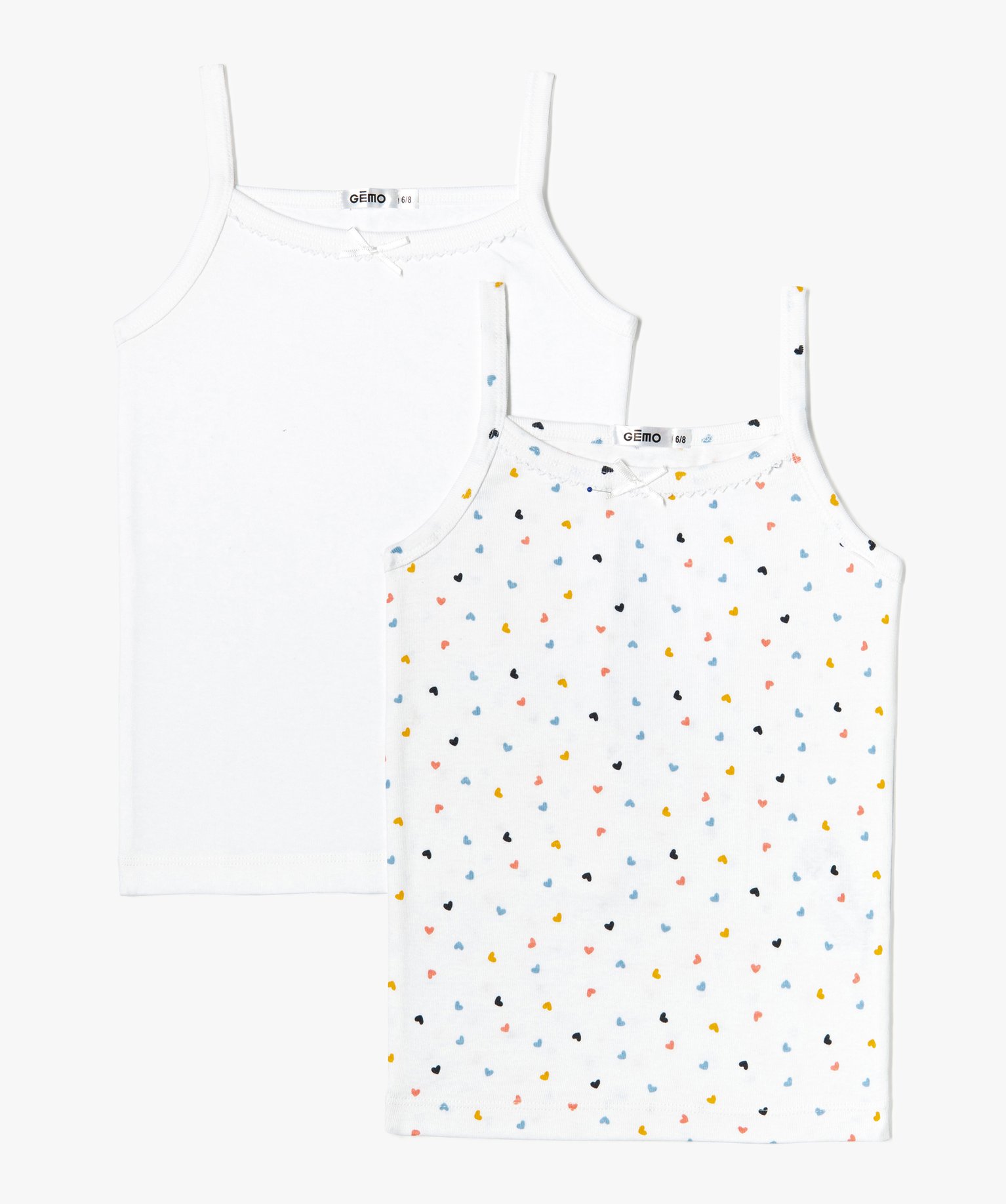 Débardeurs en coton fille (lot de 2) multicolore | GEMO
