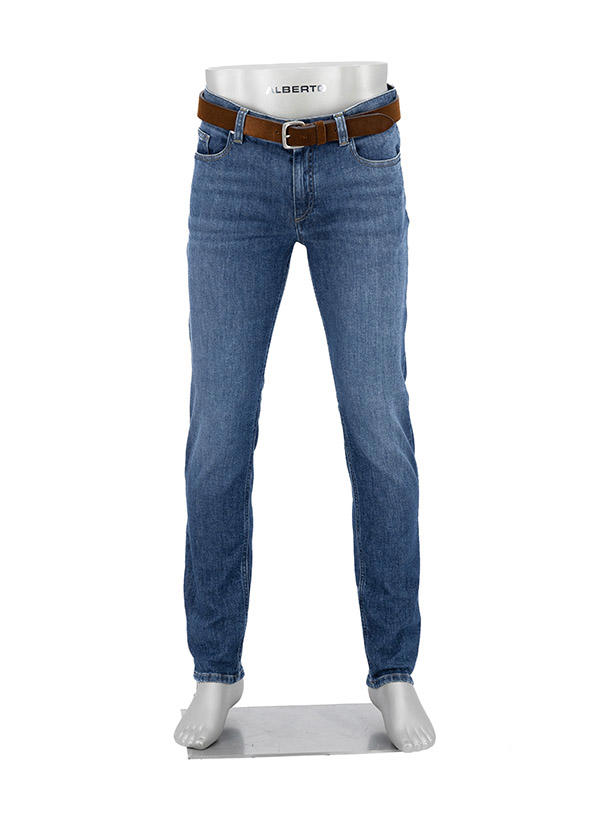 Alberto, Jeans Pipe, Regular Fit, Kaschmir-Baumwolle, dunkelblau