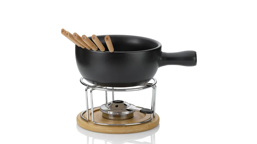 kela Käsefondue-Set Natura 10-tlg. schwarz