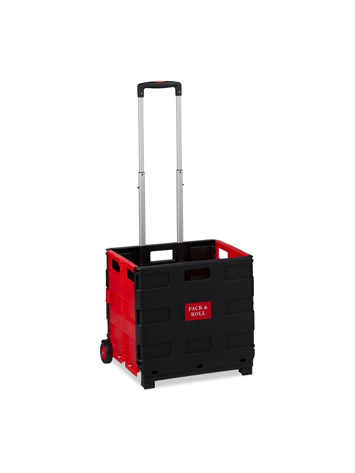 relaxdays Einkaufstrolley in Rot günstig kaufen onesize