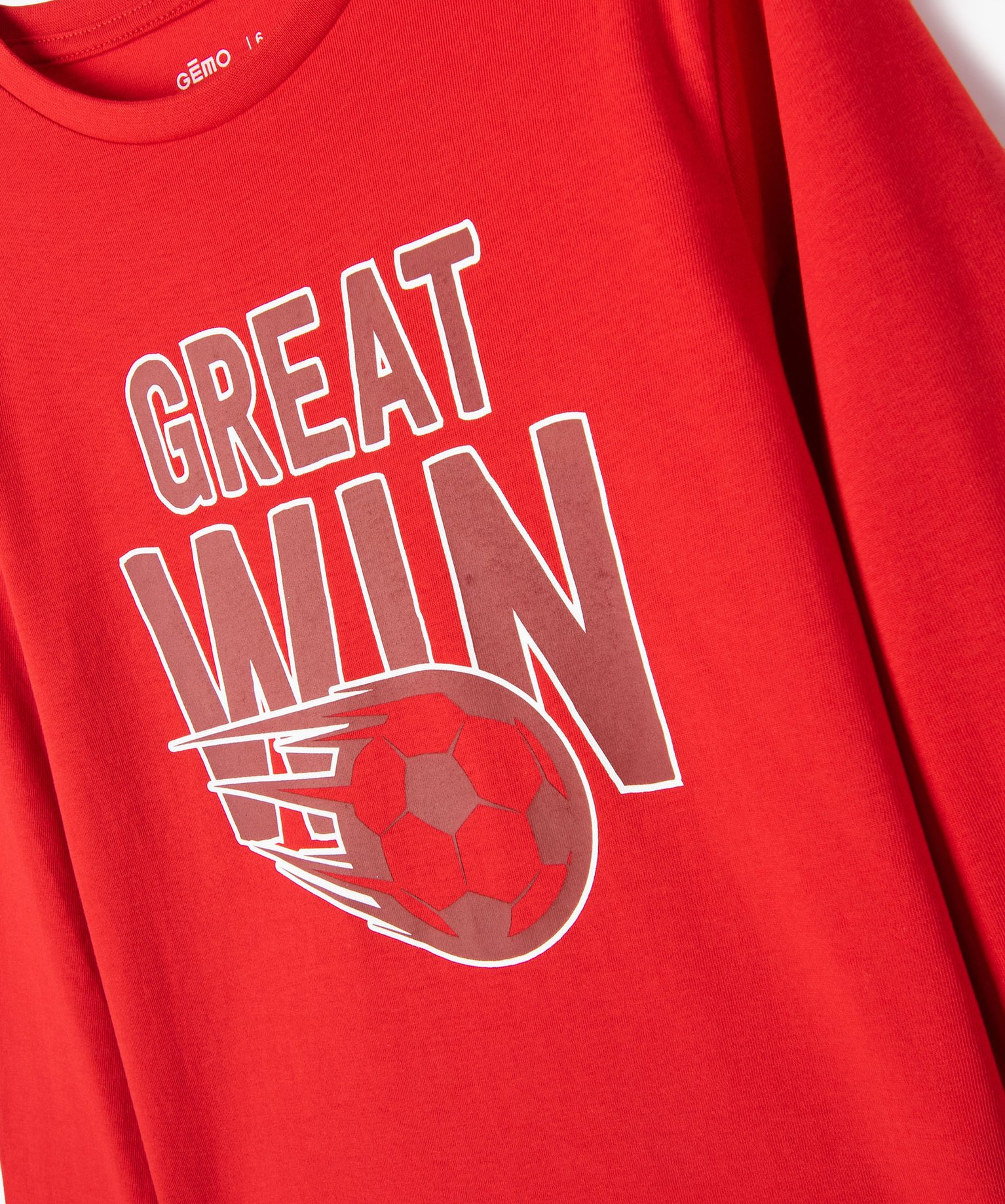 Tee-shirt à manches longues avec motif XXL Garçon rouge | GEMO