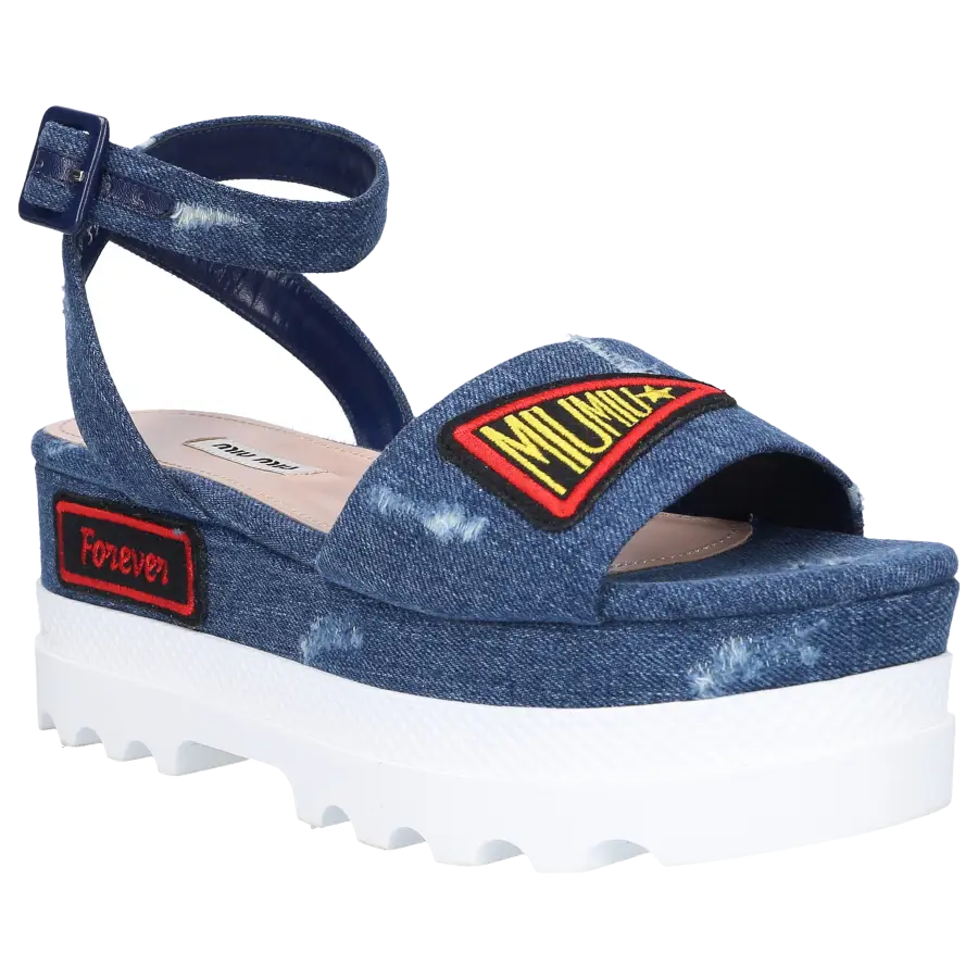 Miu Miu - Sandalen Denim - blau
