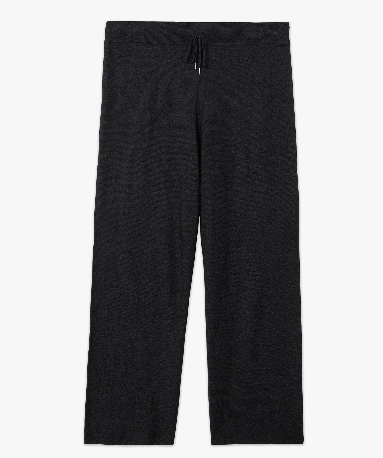Pantalon femme grande taille en maille souple avec large cei... gris clair | GEMO
