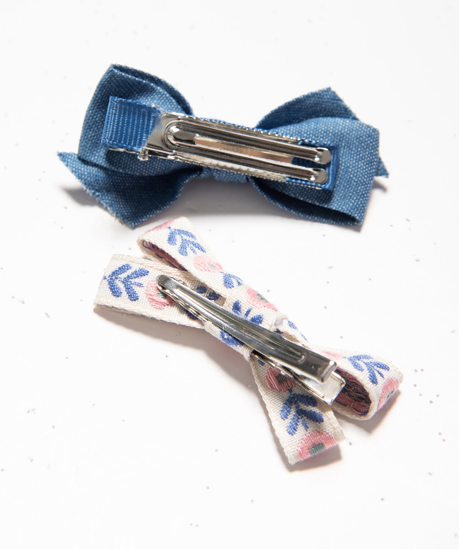 Pinces crocodiles pour les cheveux avec noeud fille (lot de 2) bleu | GEMO
