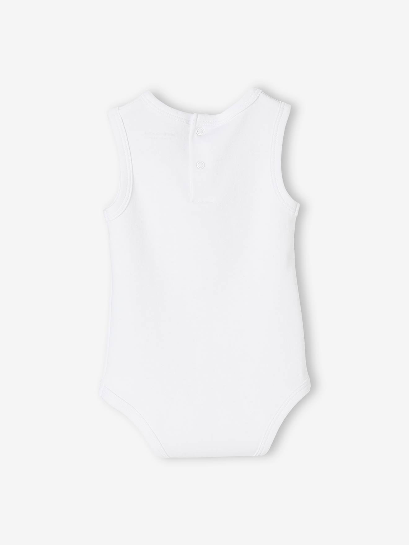 Vertbaudet 5er-Pack Baby Trägerbodys, Interlock-Jersey BASIC Oeko-Tex - pack weiß