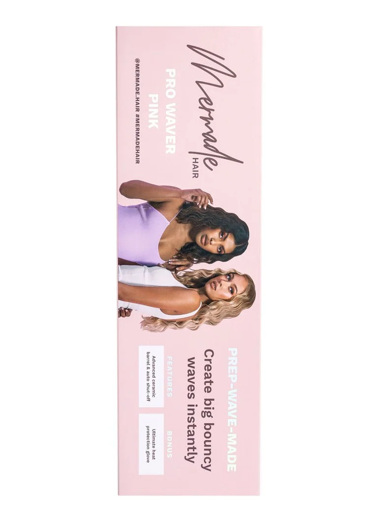 Mermade Hair Pro Waver 32 mm Pink - lokšķēres