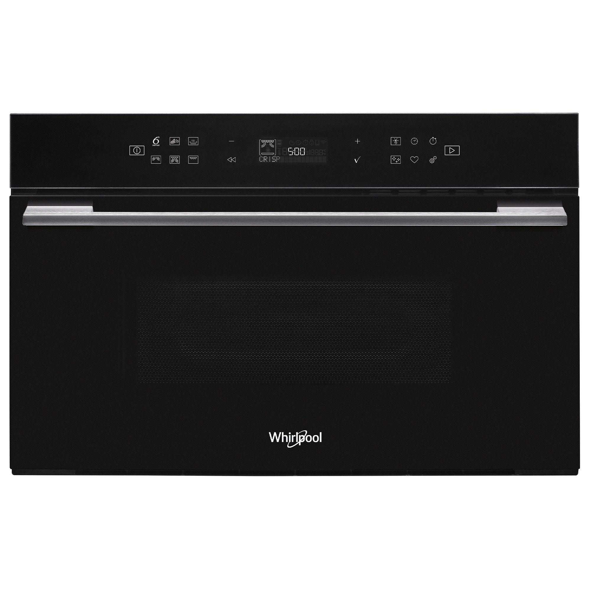 Whirlpool Einbau-Mikrowelle W7 MD440 NB, Mikrowelle, Quarz-Grill, Jet-Defrost, 31,00 l, Crisp-Funktion, AutoClean-Programm, Grill 800 Watt, Dampfgarfunktion