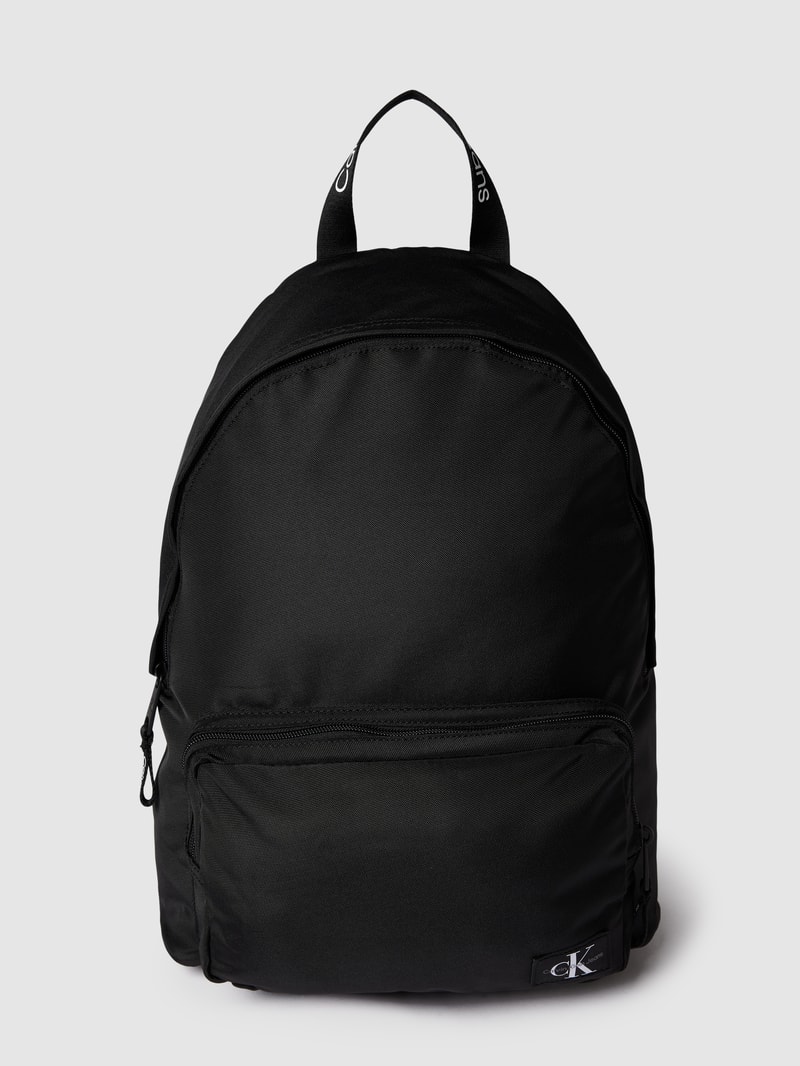 Rucksack mit Label-Details in schwarz