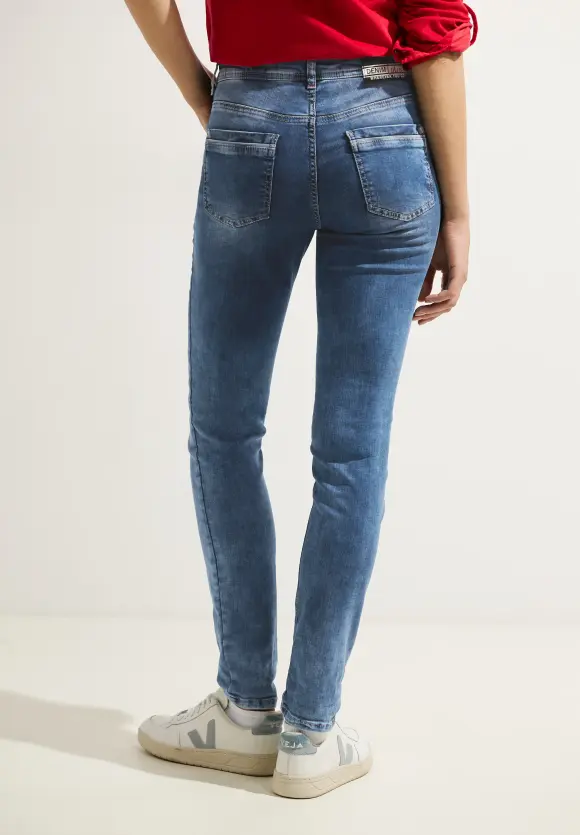 CECIL Slim Fit Jeans in Mittelblau