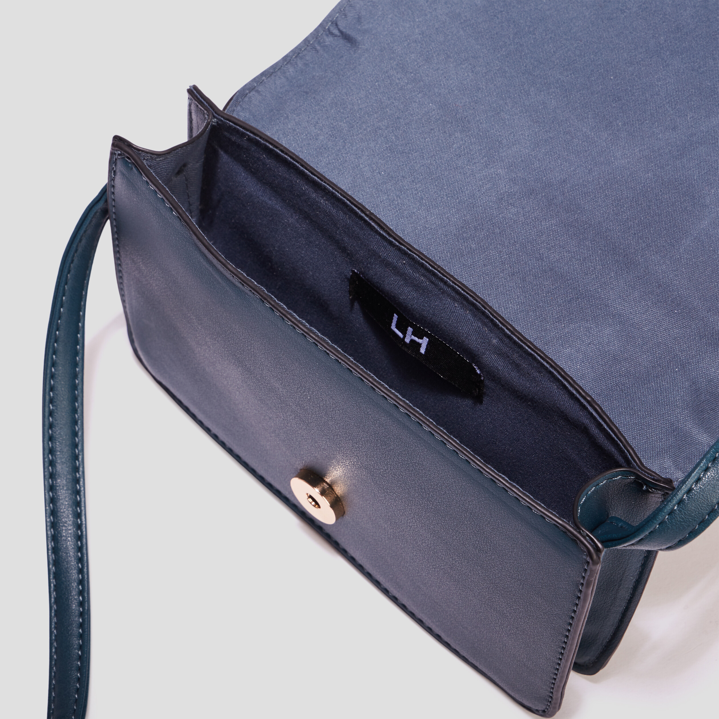 Sac bandoulière rectangulaire bleu canard femme | La Halle