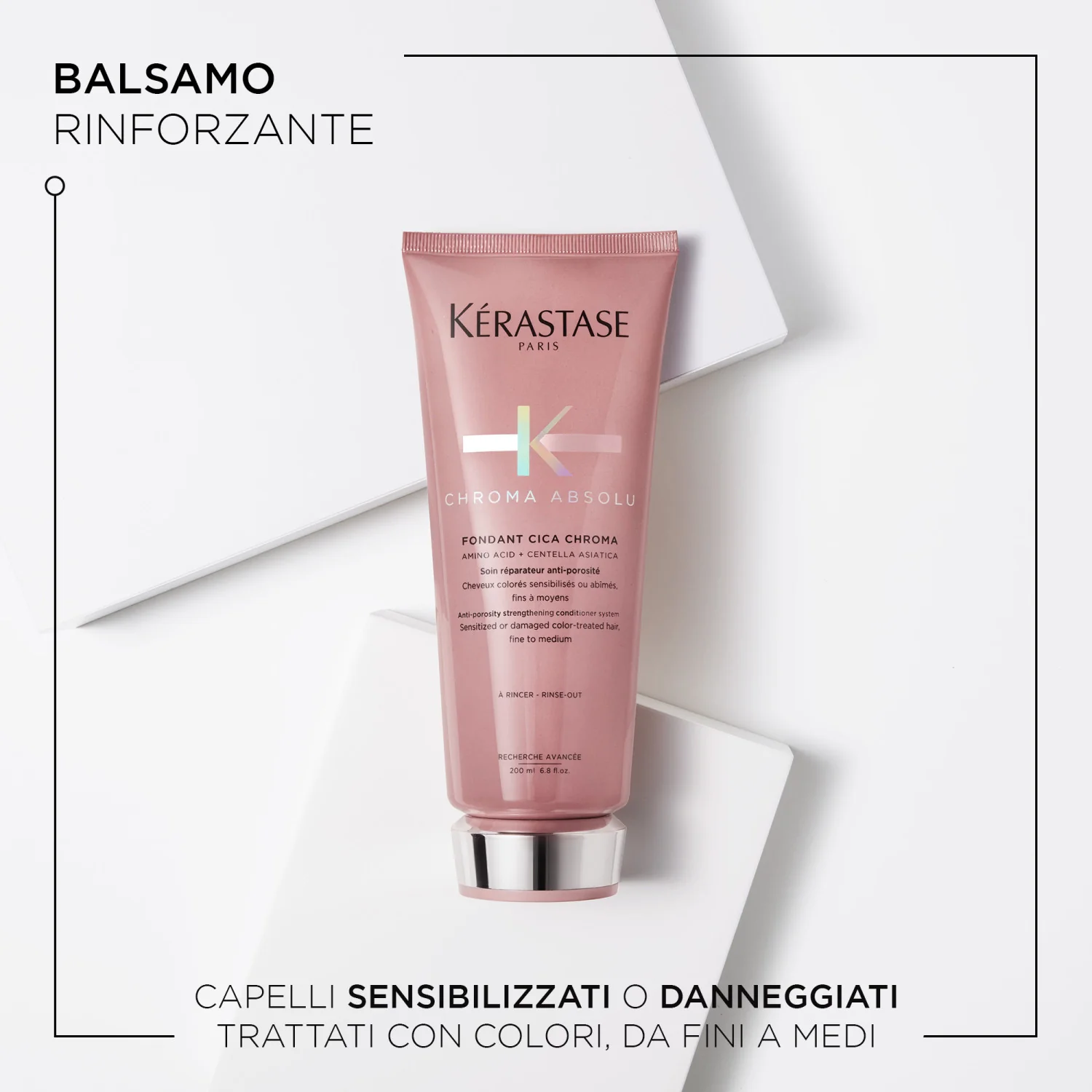 Chroma Absolu Fondant Cica Chroma - Balsam de păr protector pentru culoare, balsam de păr întăritor