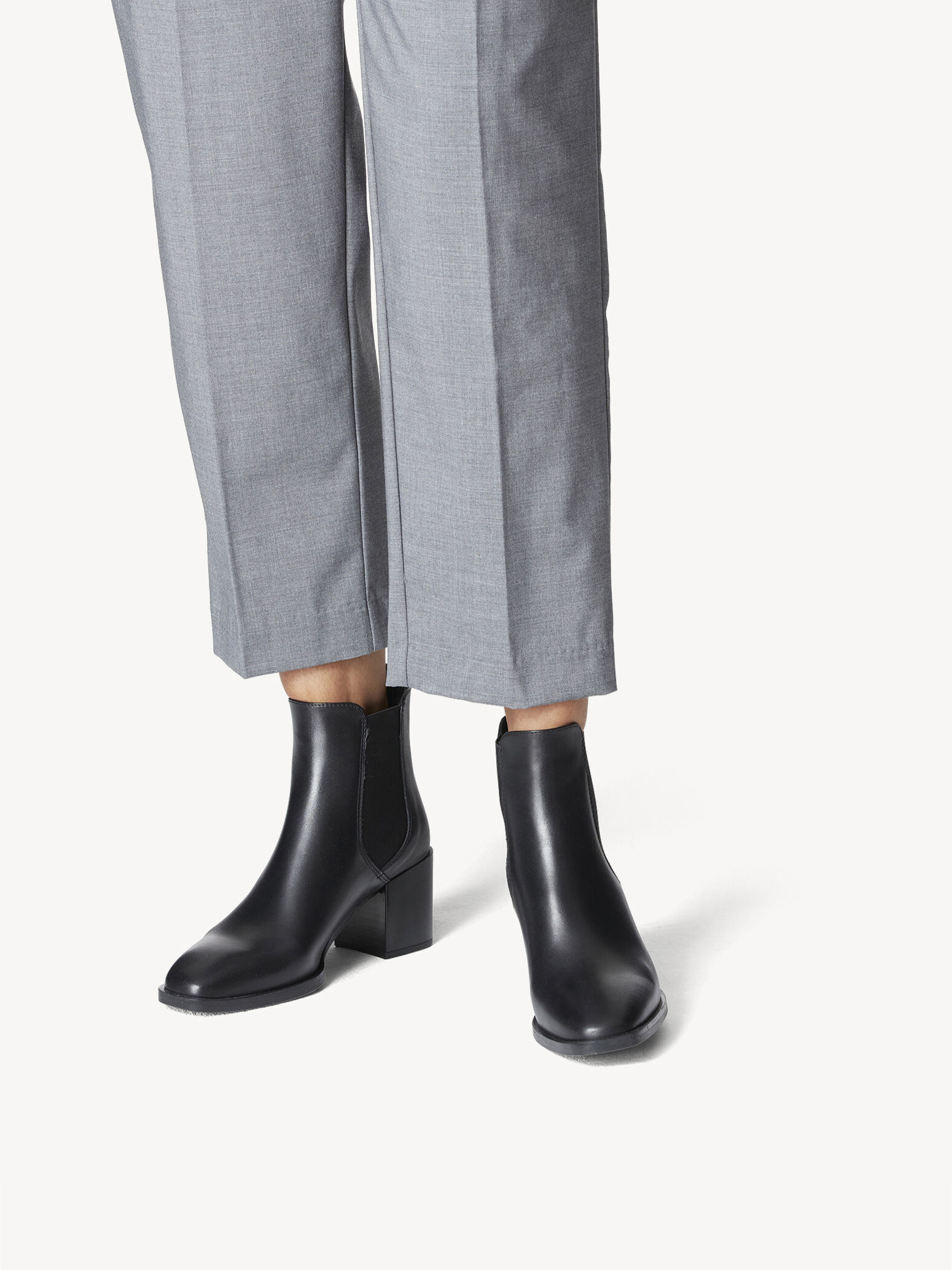 Bottine Chelsea en cuir - noir