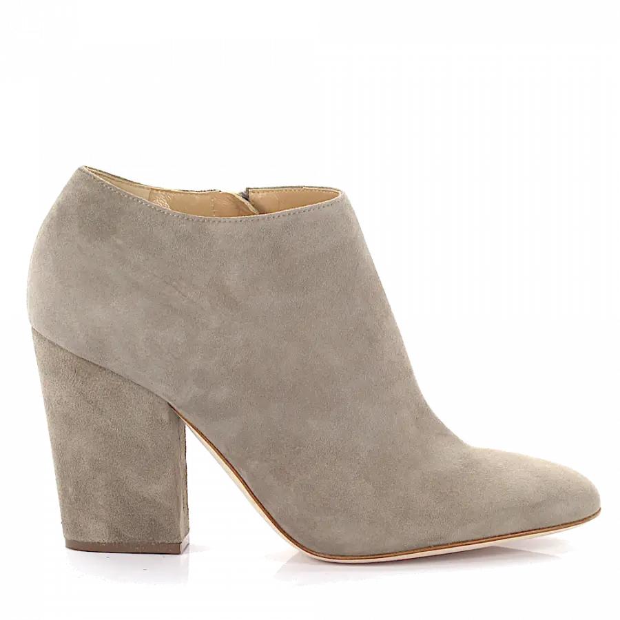 Sergio Rossi - Stiefeletten Grau Veloursleder Ziegenleder grau - grau
