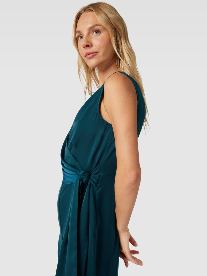 Jumpsuit in Wickel-Optik in blau