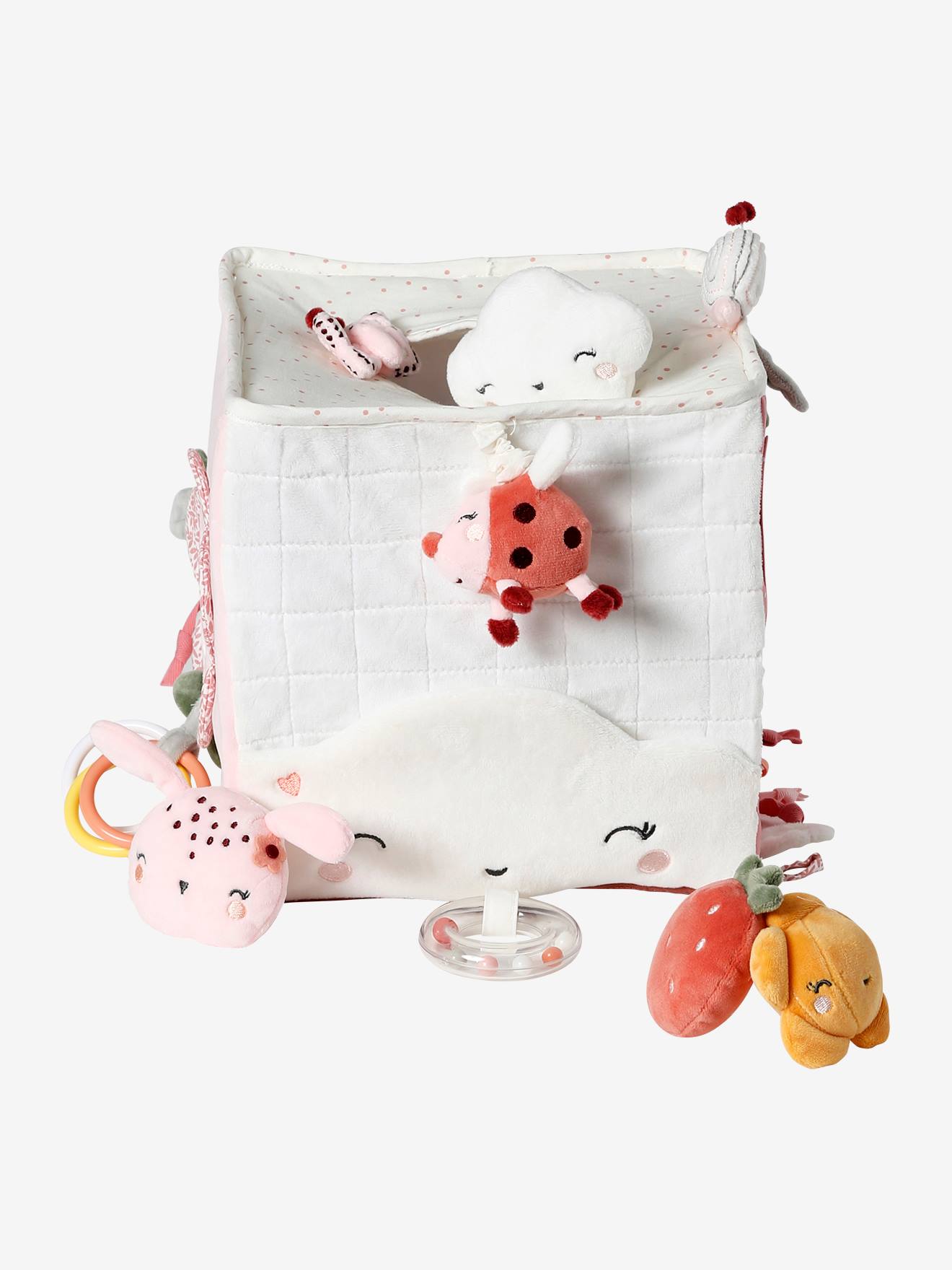 Vertbaudet Großer Baby Activity-Würfel ROSA WELT - rosa