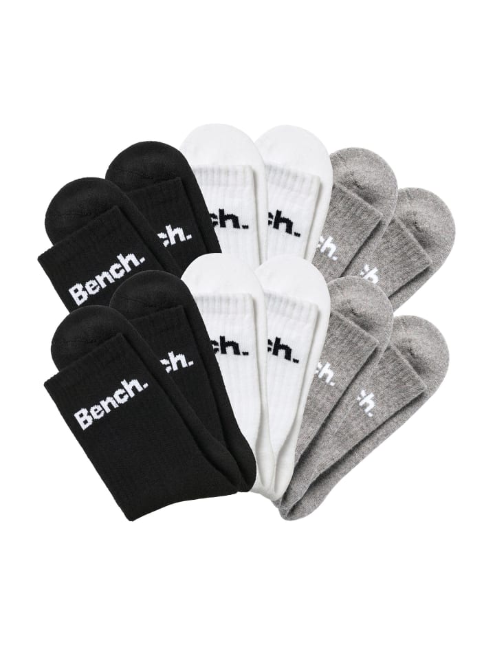Bench Tennissocken in 4x schwarz, 4x weiß, 4x grau-meliert günstig kaufen