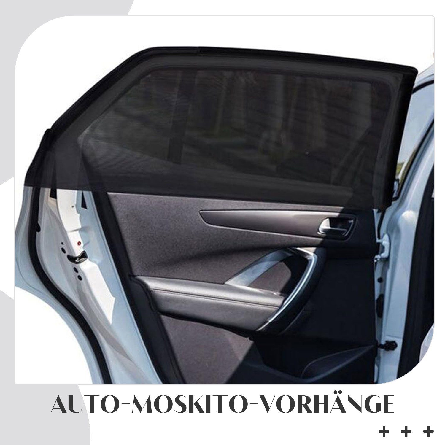 TOPMELON Autosonnenschutz Stretch Auto Atmungsaktive Mesh Seitenvorhänge
