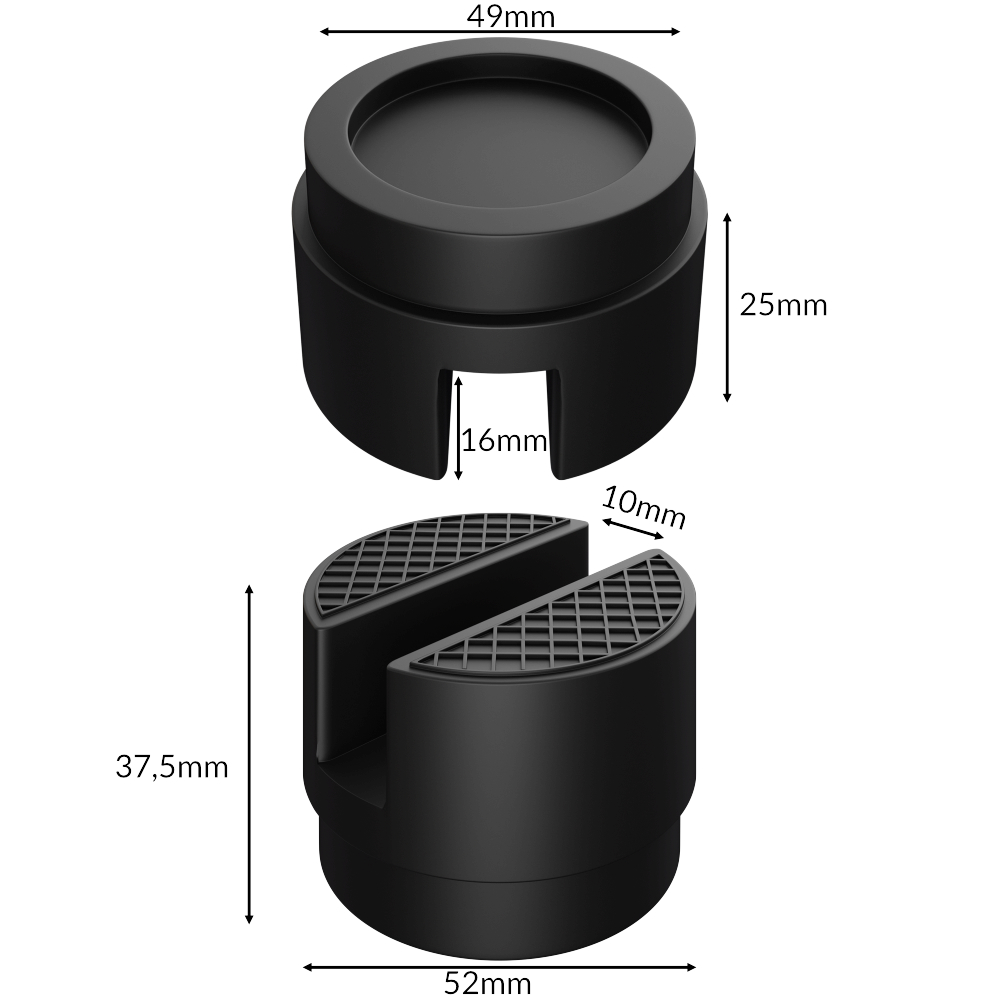 DEUBA Gummiauflage stahlverstärkt 5,2 x 3,75cm schwarz